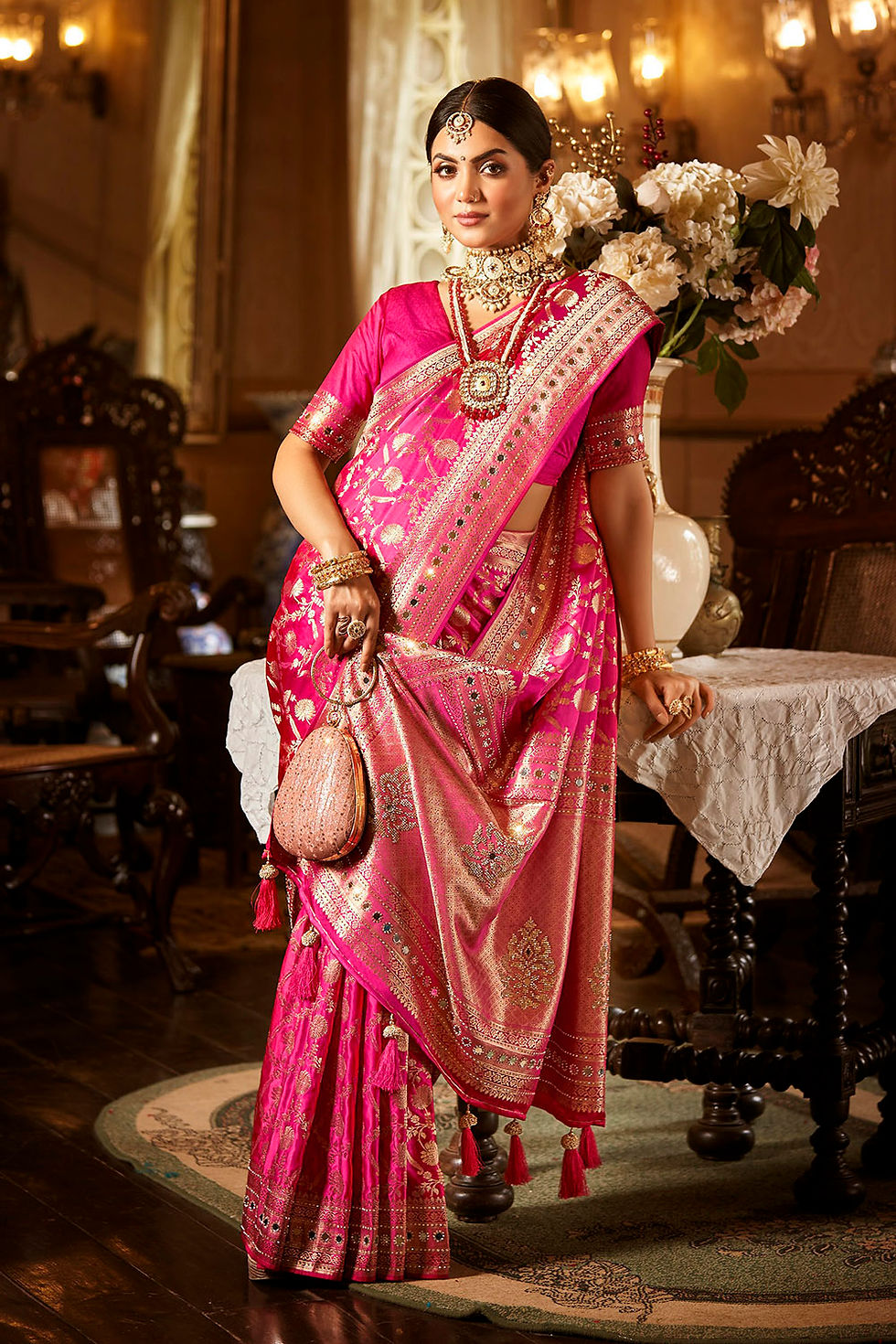 Bridal Sarees, Party Wear, Bollywood, Kanjivaram Saree, Net, Lehenga, Printed, Half Sarees, Chikankari, Bandhani, Georgette,