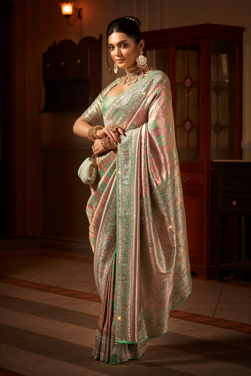 Bridal Sarees, Party Wear, Bollywood, Kanjivaram Saree, Net, Lehenga, Printed, Half Sarees, Chikankari, Bandhani, Georgette,