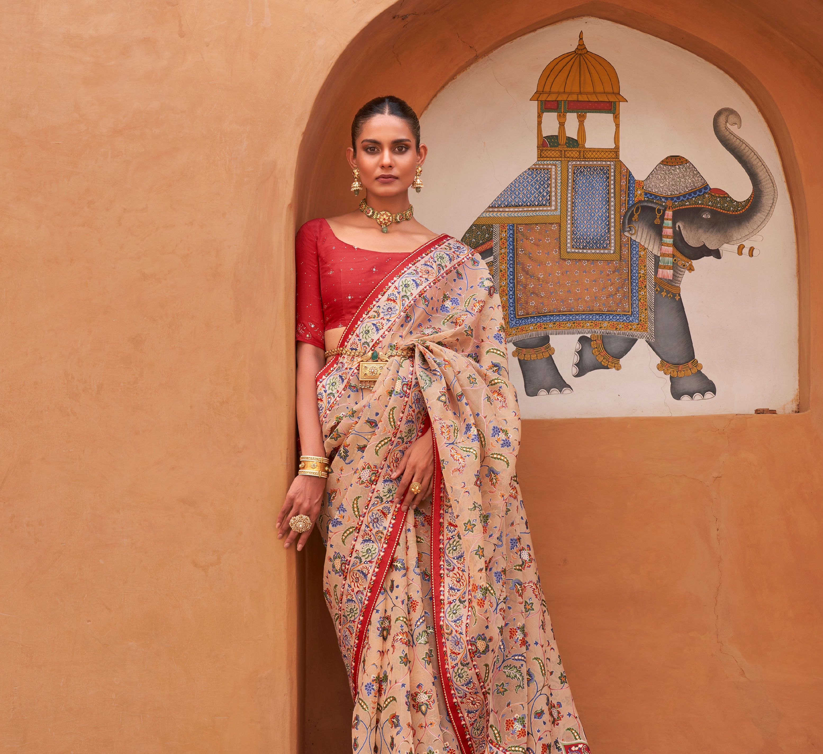 Bridal Sarees, Party Wear, Bollywood, Kanjivaram Saree, Net, Lehenga, Printed, Half Sarees, Chikankari, Bandhani, Georgette,