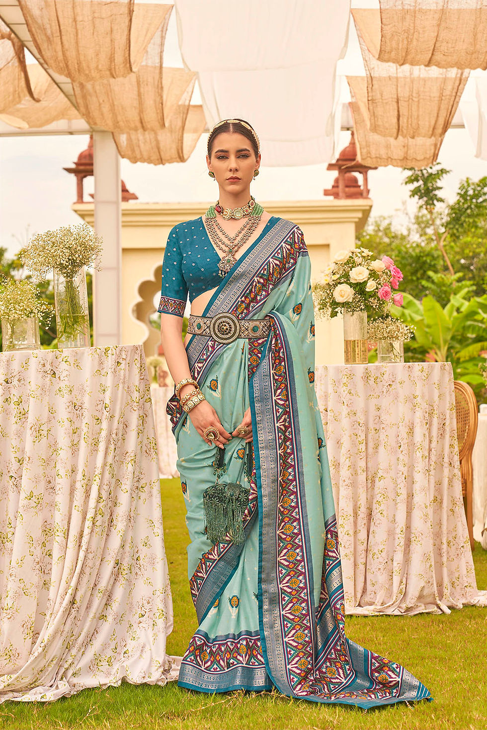 Thumbnail: Bridal Sarees, Party Wear, Bollywood, Kanjivaram Saree, Net, Lehenga, Printed, Half Sarees, Chikankari, Bandhani, Georgette,