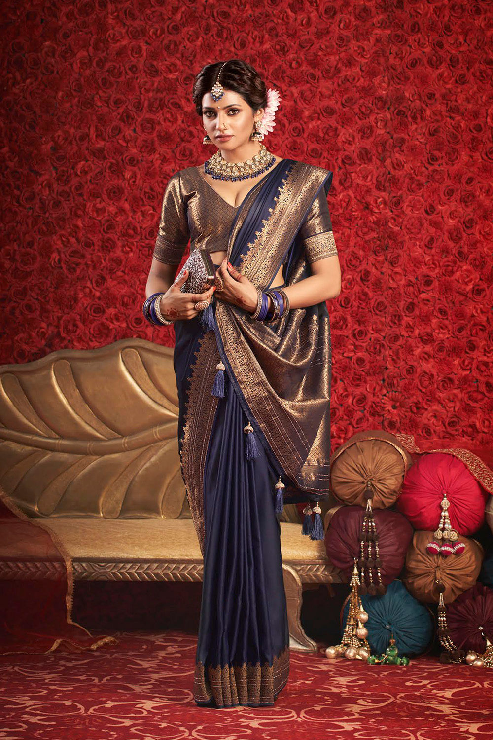 Bridal Sarees, Party Wear, Bollyood, Kanjivaram Saree, Net, Lehenga, Printed, Half Sarees, Chikankari, Bandhani, Georgette,