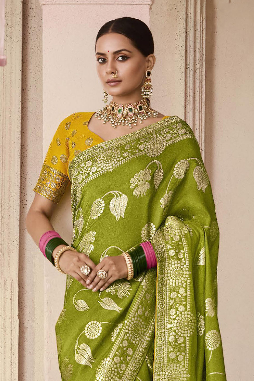 Thumbnail: Bridal Sarees, Party Wear, Bollywood, Kanjivaram Saree, Net, Lehenga, Printed, Half Sarees, Chikankari, Bandhani, Georgette,