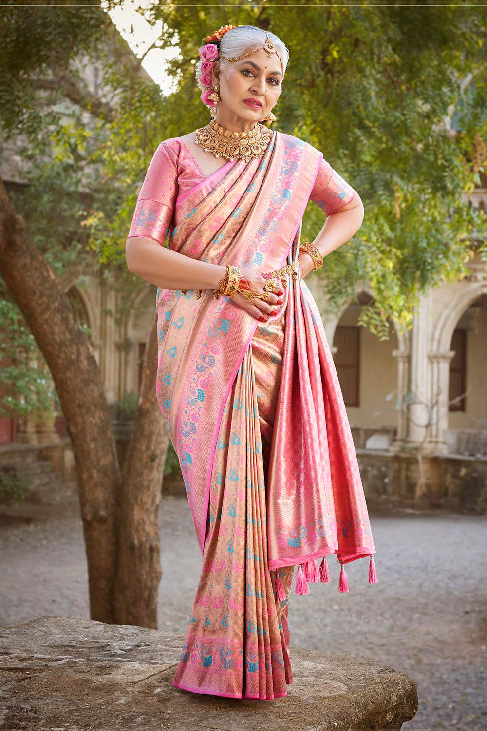 Bridal Sarees, Party Wear, Bollywood, Kanjivaram Saree, Net, Lehenga, Printed, Half Sarees, Chikankari, Bandhani, Georgette,
