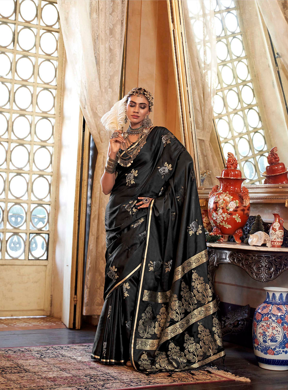 Thumbnail: Bridal Sarees, Party Wear, Bollywood, Kanjivaram Saree, Net, Lehenga, Printed, Half Sarees, Chikankari, Bandhani, Georgette,