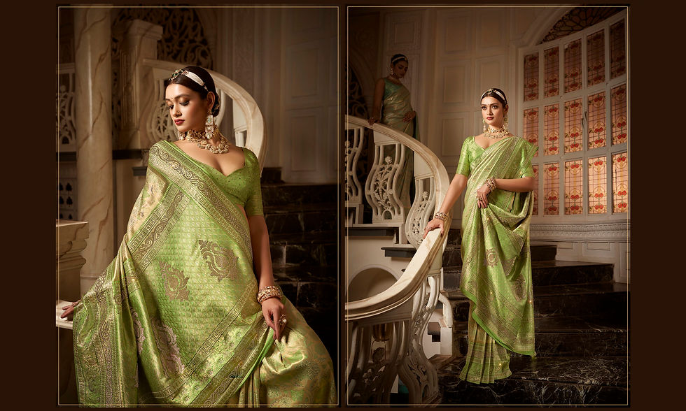 Thumbnail: Bridal Sarees, Party Wear, Bollyood, Kanjivaram Saree, Net, Lehenga, Printed, Half Sarees, Chikankari, Bandhani, Georgette,