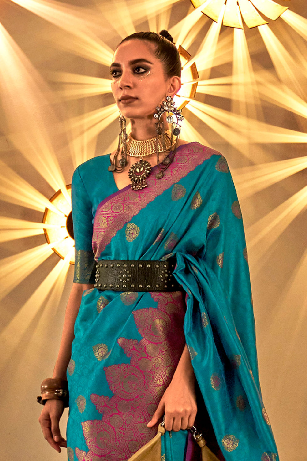 Thumbnail: Bridal Sarees, Party Wear, Bollywood, Kanjivaram Saree, Net, Lehenga, Printed, Half Sarees, Chikankari, Bandhani, Georgette,