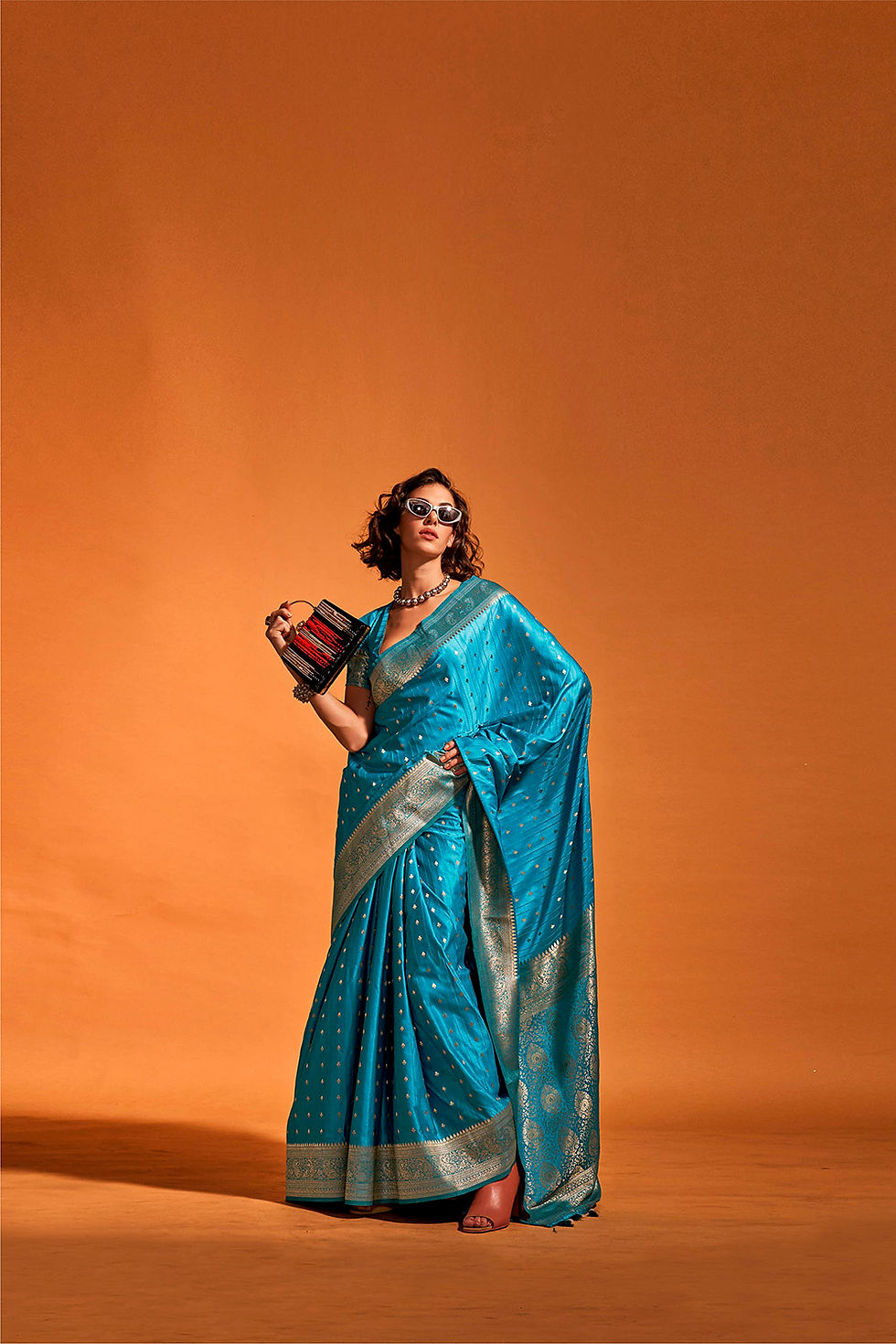 Thumbnail: Bridal Sarees, Party Wear, Bollywood, Kanjivaram Saree, Net, Lehenga, Printed, Half Sarees, Chikankari, Bandhani, Georgette,