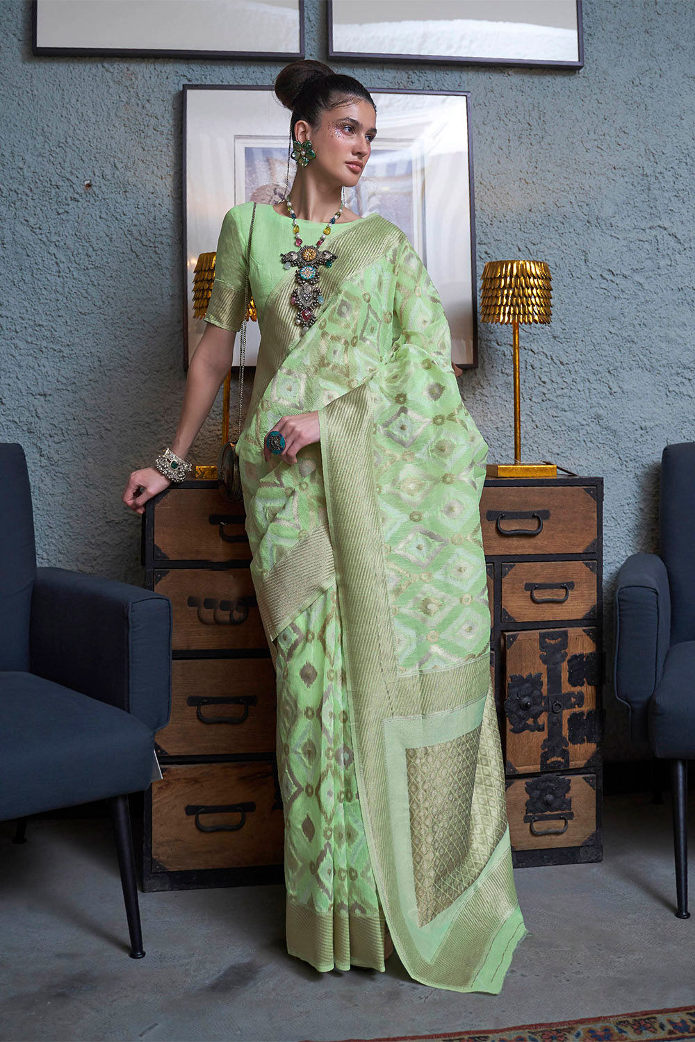 Bridal Sarees, Party Wear, Bollywood, Kanjivaram Saree, Net, Lehenga, Printed, Half Sarees, Chikankari, Bandhani, Georgette,