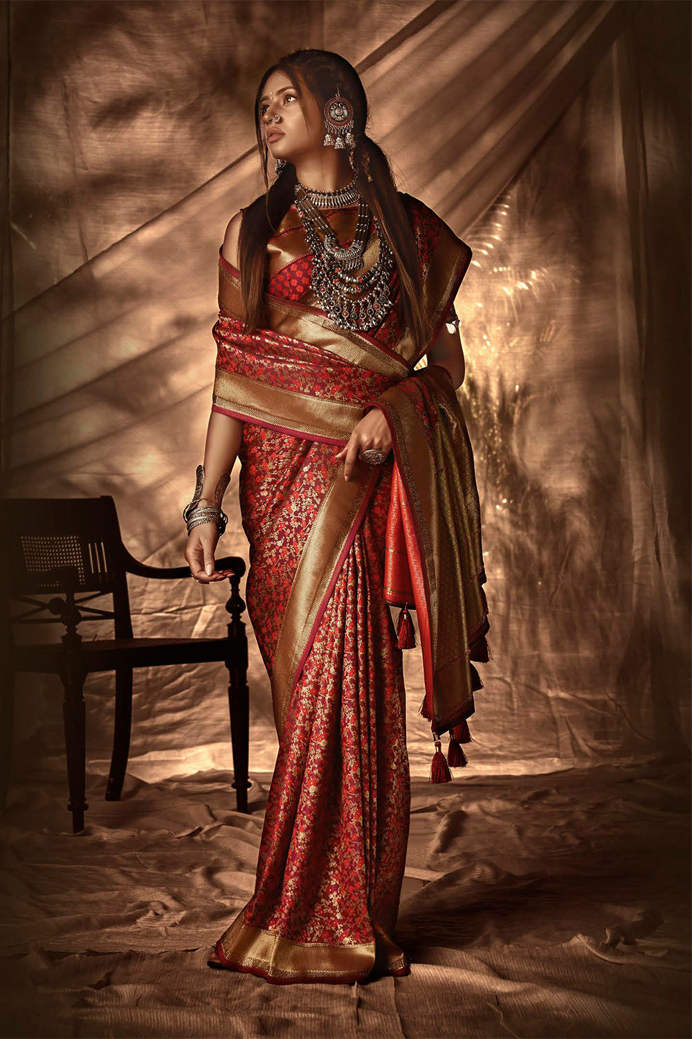 Bridal Sarees, Party Wear, Bollywood, Kanjivaram Saree, Net, Lehenga, Printed, Half Sarees, Chikankari, Bandhani, Georgette,