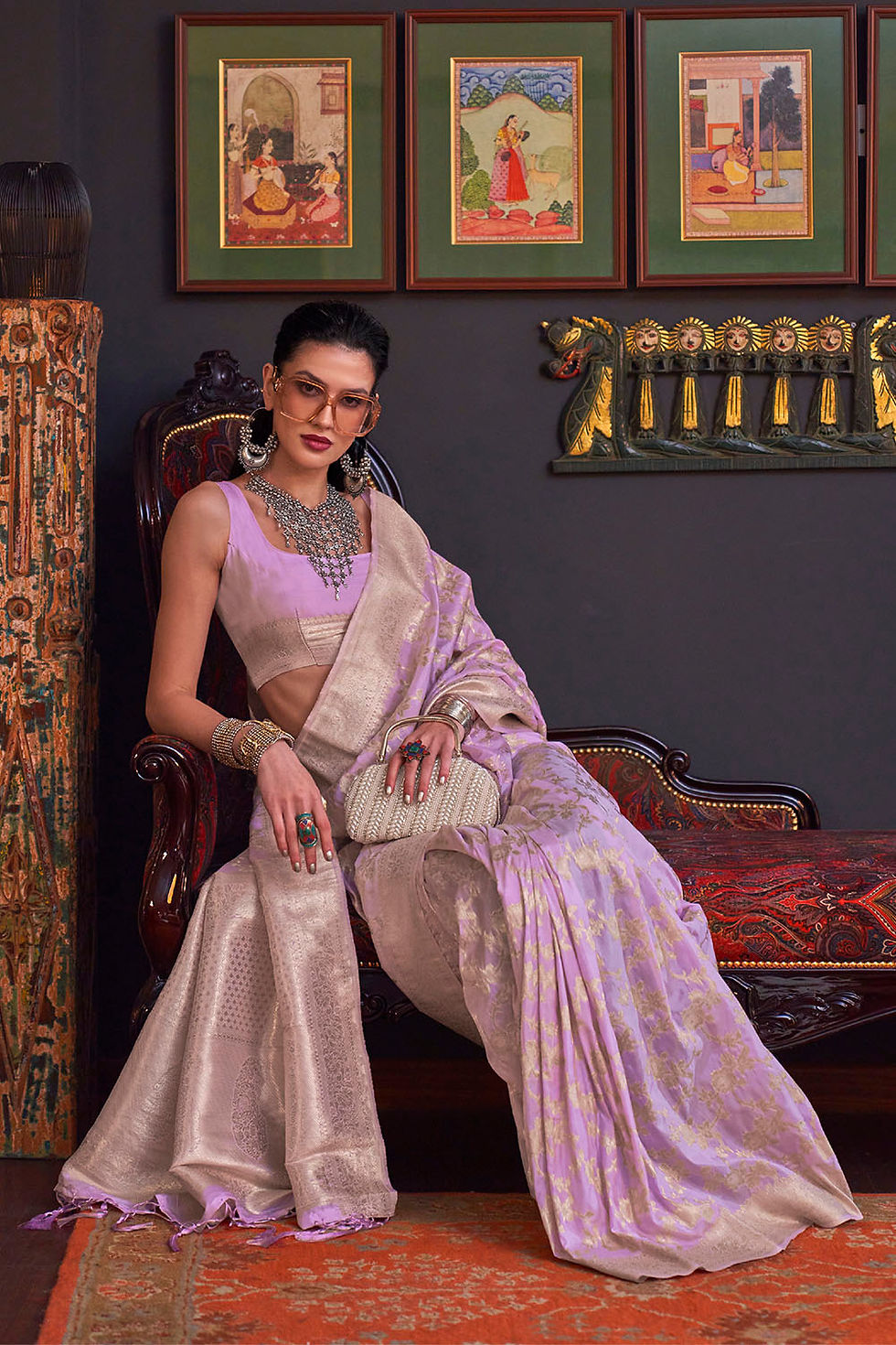 Thumbnail: Bridal Sarees, Party Wear, Bollywood, Kanjivaram Saree, Net, Lehenga, Printed, Half Sarees, Chikankari, Bandhani, Georgette,