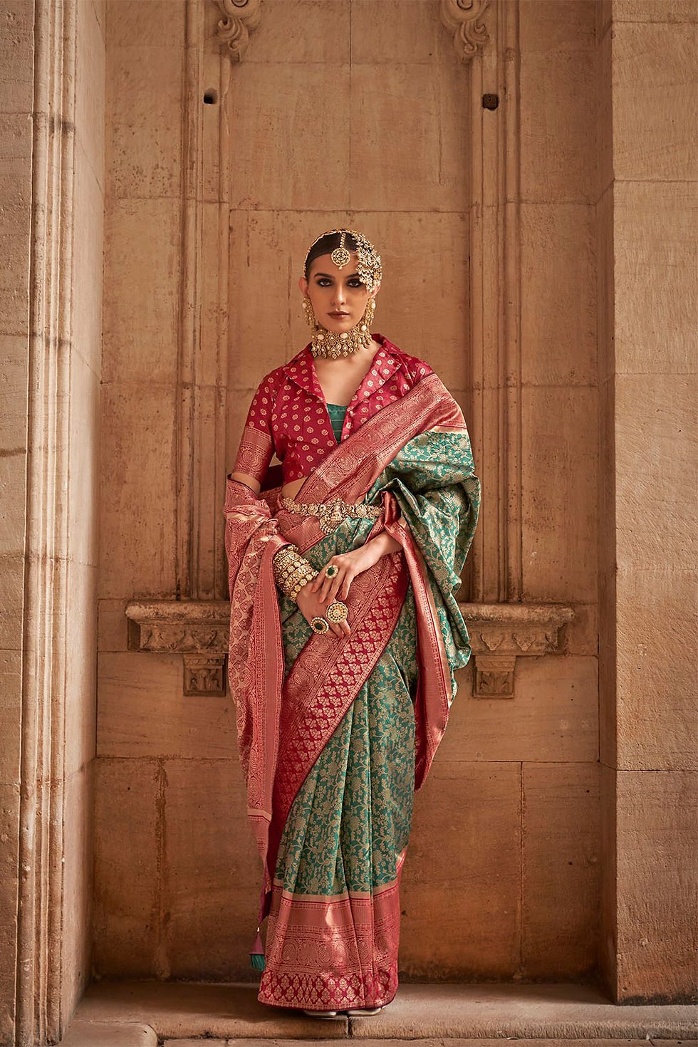 Thumbnail: Bridal Sarees, Party Wear, Bollywood, Kanjivaram Saree, Net, Lehenga, Printed, Half Sarees, Chikankari, Bandhani, Georgette,