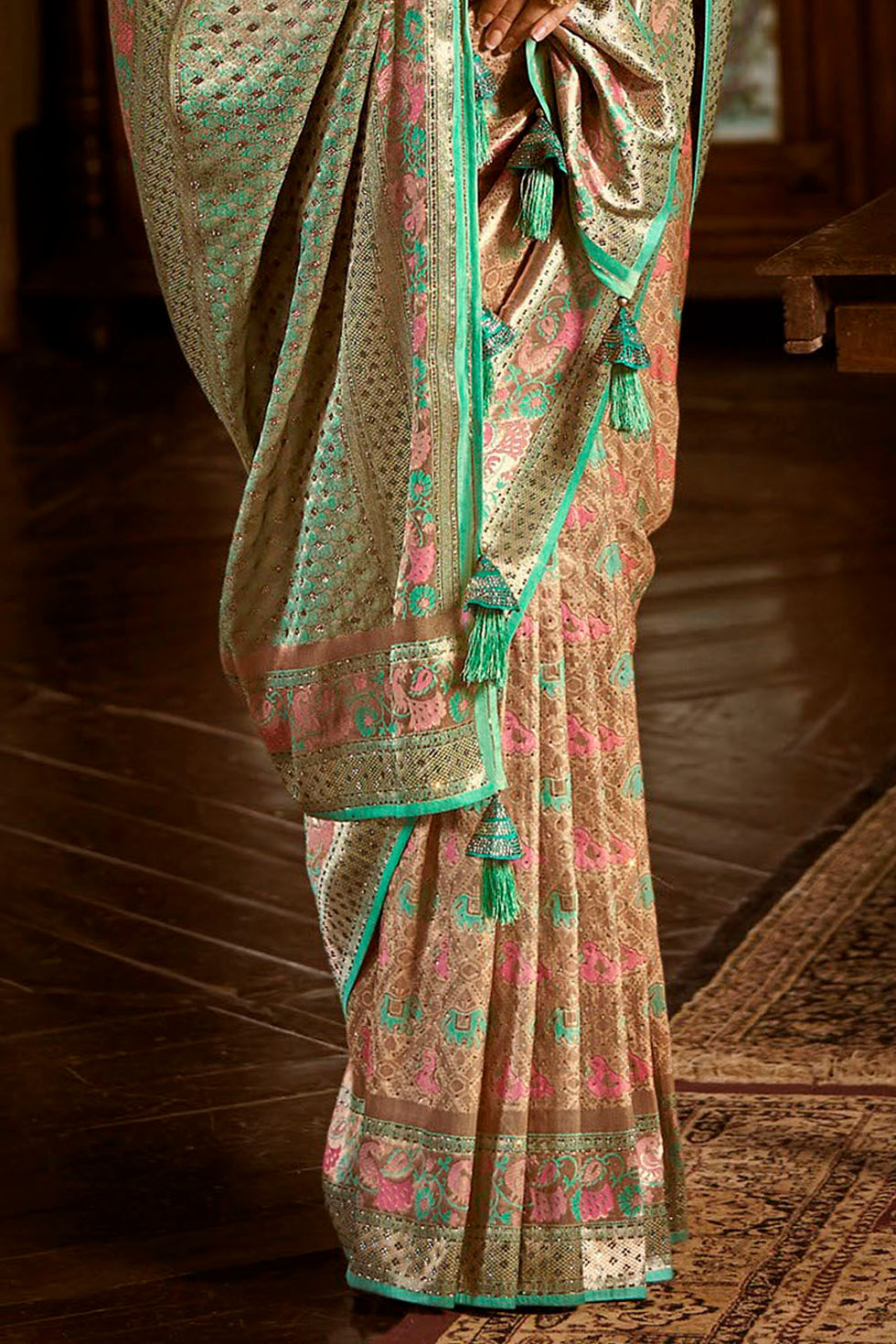 Thumbnail: Bridal Kanjivaram Silk Saree, Latest Kanjivaram Silk Saree, Traditional Kanjivarm Saree, Designer Kanjivaram Silk Saree