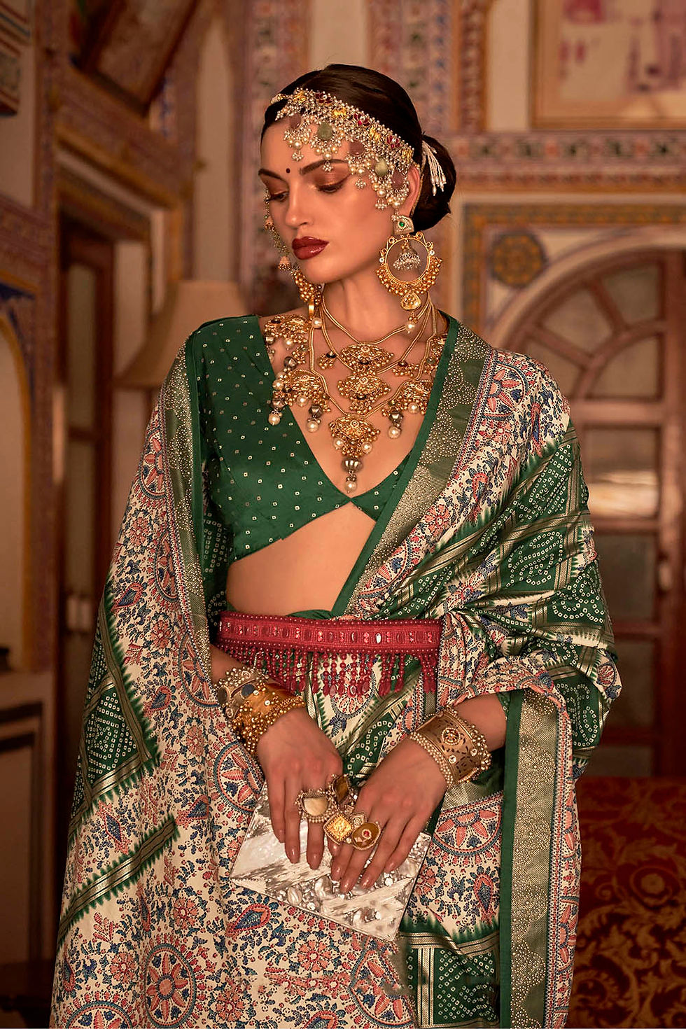 Thumbnail: Bridal Sarees, Party Wear, Bollywood, Kanjivaram Saree, Net, Lehenga, Printed, Half Sarees, Chikankari, Bandhani, Georgette,