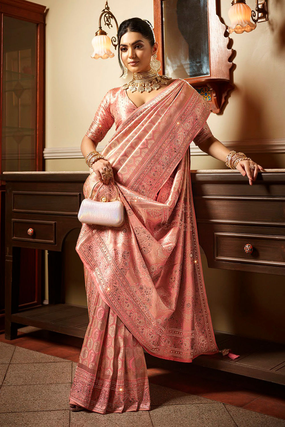Bridal Sarees, Party Wear, Bollywood, Kanjivaram Saree, Net, Lehenga, Printed, Half Sarees, Chikankari, Bandhani, Georgette,