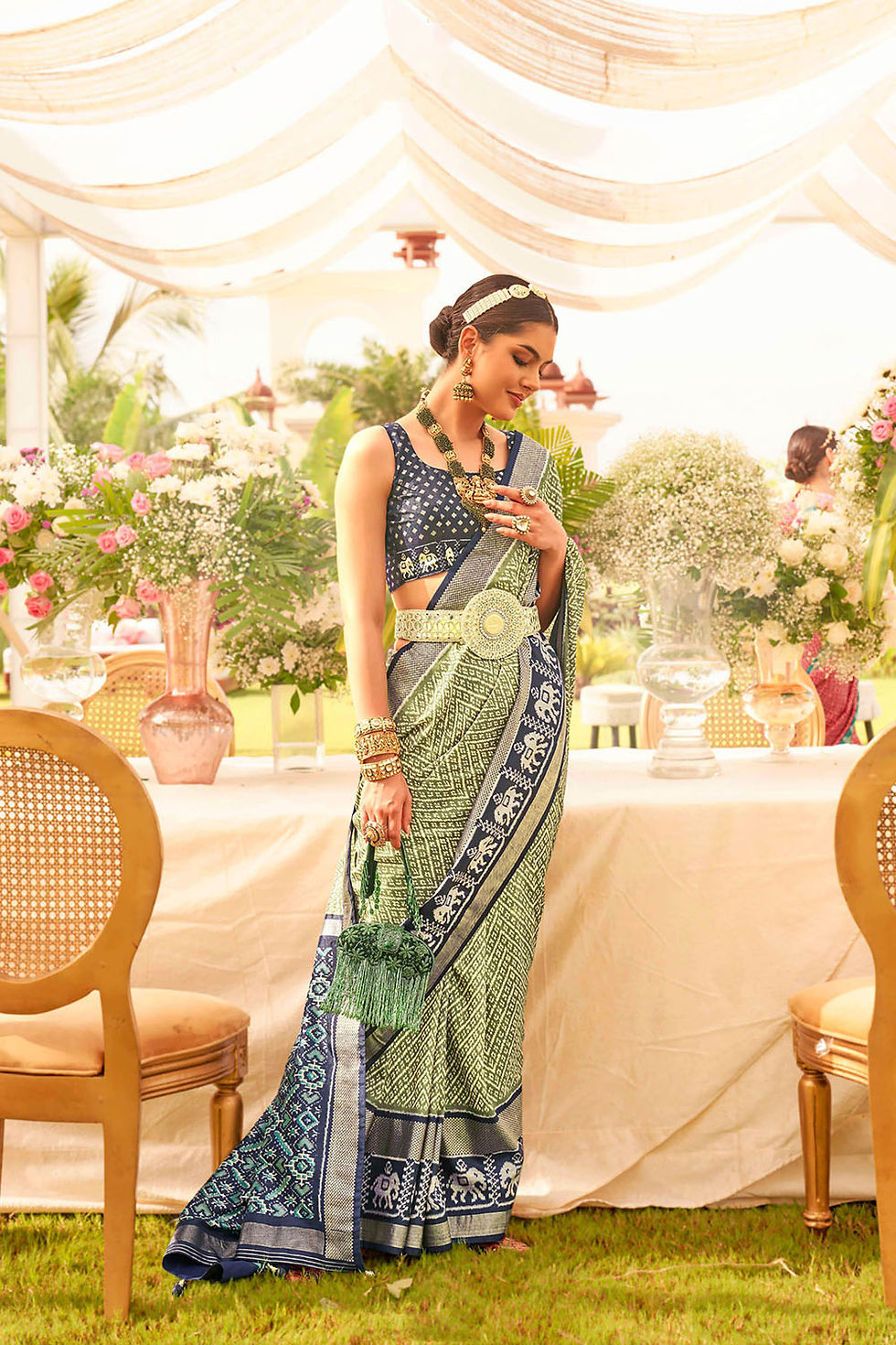 Thumbnail: Bridal Sarees, Party Wear, Bollywood, Kanjivaram Saree, Net, Lehenga, Printed, Half Sarees, Chikankari, Bandhani, Georgette,