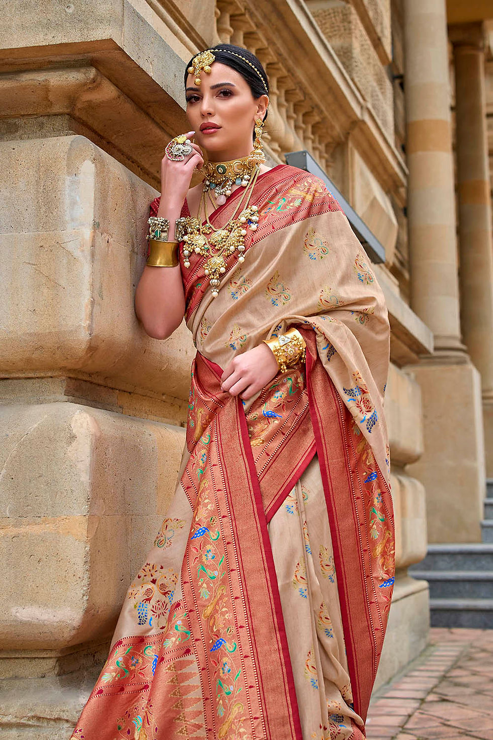 Thumbnail: Bridal Sarees, Party Wear, Bollywood, Kanjivaram Saree, Net, Lehenga, Printed, Half Sarees, Chikankari, Bandhani, Georgette,