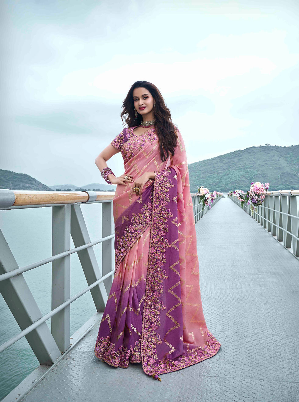 Thumbnail: Bridal Sarees, Party Wear, Bollywood, Kanjivaram Saree, Net, Lehenga, Printed, Half Sarees, Chikankari, Bandhani, Georgette,
