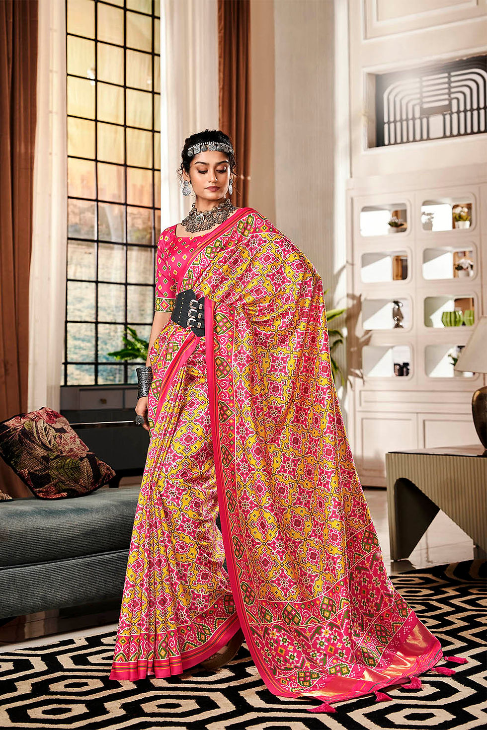 Thumbnail: Bridal Sarees, Party Wear, Bollywood, Kanjivaram Saree, Net, Lehenga, Printed, Half Sarees, Chikankari, Bandhani, Georgette,