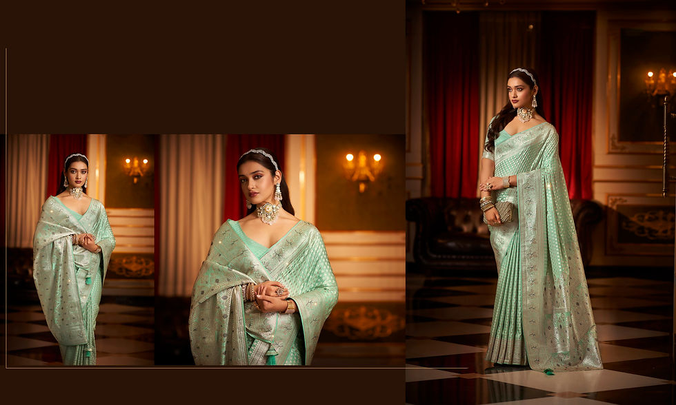 Thumbnail: Bridal Sarees, Party Wear, Bollyood, Kanjivaram Saree, Net, Lehenga, Printed, Half Sarees, Chikankari, Bandhani, Georgette,