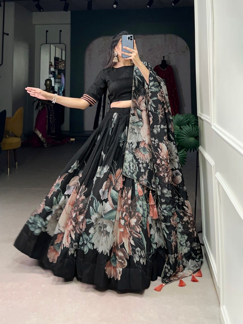 Thumbnail: Bridal Sarees, Party Wear, Bollywood, Kanjivaram Saree, Net, Lehenga, Printed, Half Sarees, Chikankari, Bandhani, Georgette,