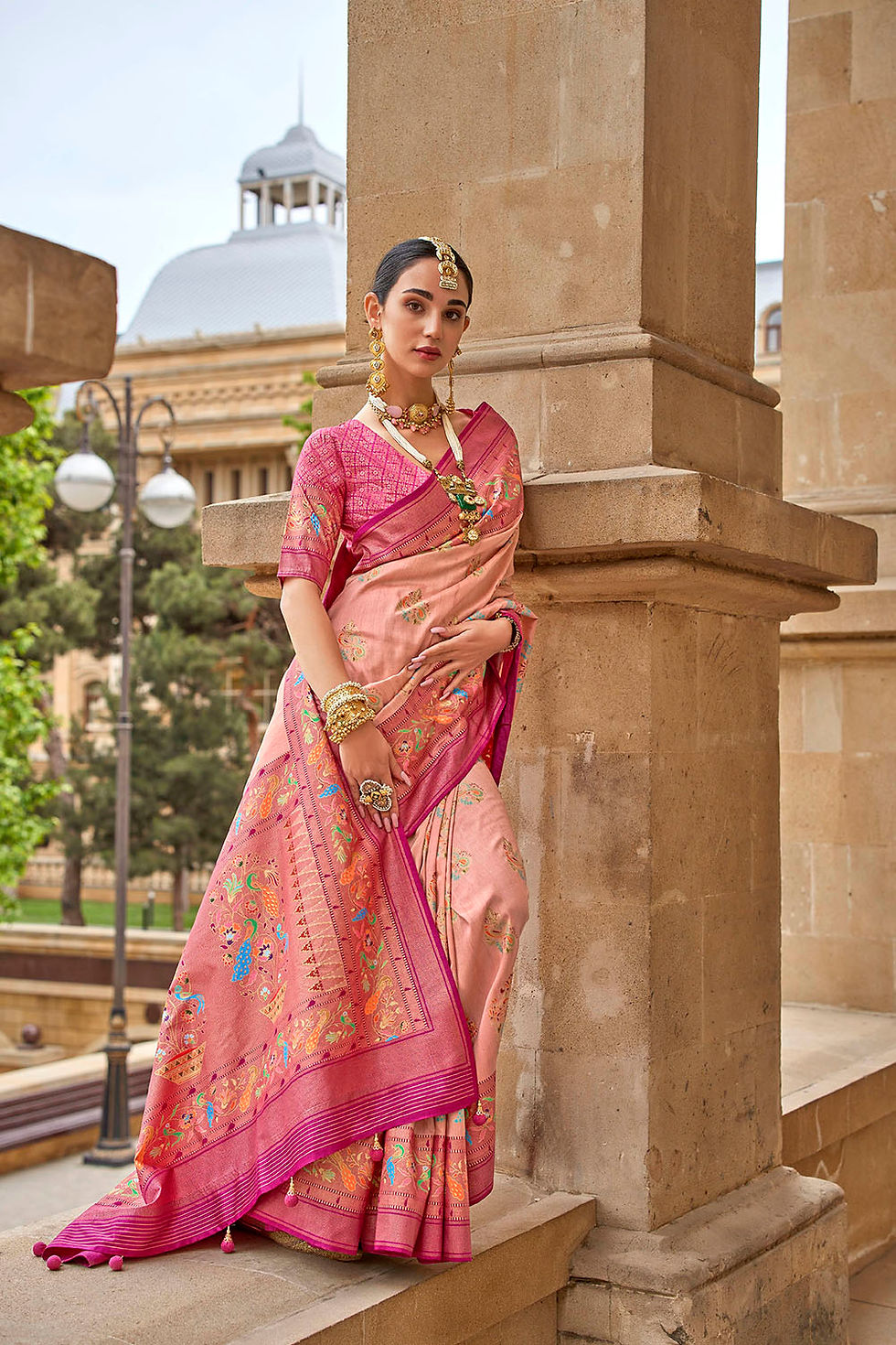 Thumbnail: Bridal Sarees, Party Wear, Bollywood, Kanjivaram Saree, Net, Lehenga, Printed, Half Sarees, Chikankari, Bandhani, Georgette,