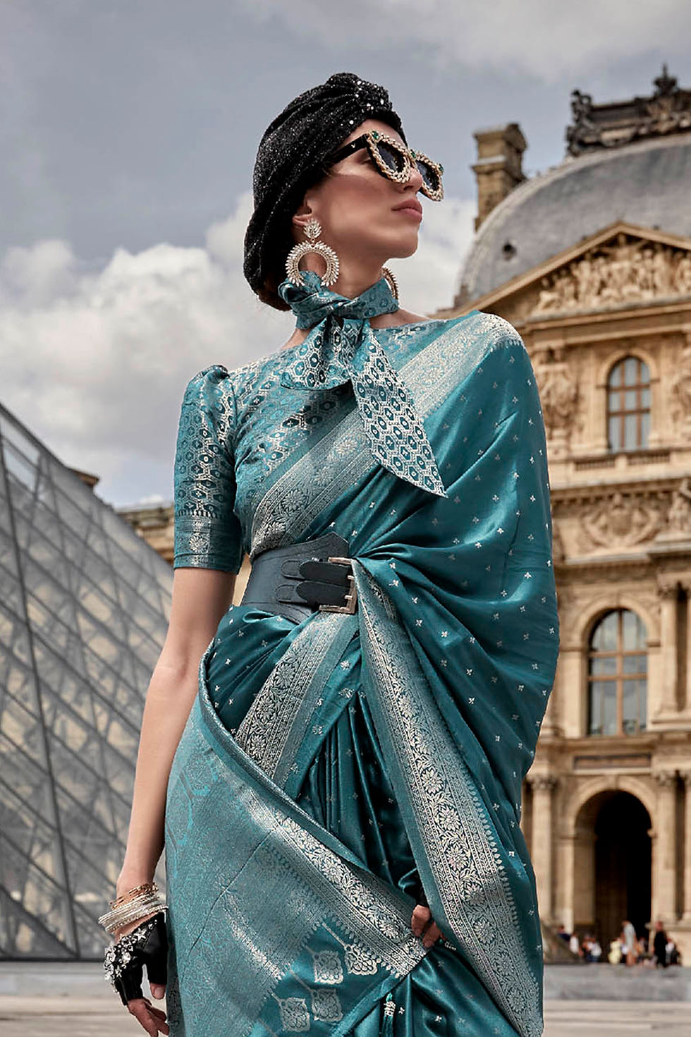 Satin Silk Sarees, Designer SatinSaree, Sari, Sarees for Women, Wedding Saree, Ready to Wear Sarees, Sari Gift