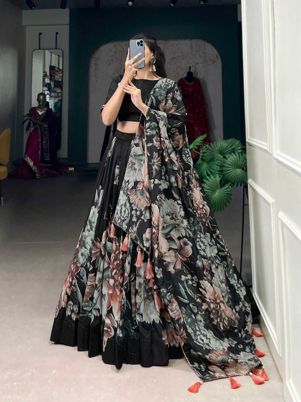 Thumbnail: Bridal Sarees, Party Wear, Bollywood, Kanjivaram Saree, Net, Lehenga, Printed, Half Sarees, Chikankari, Bandhani, Georgette,