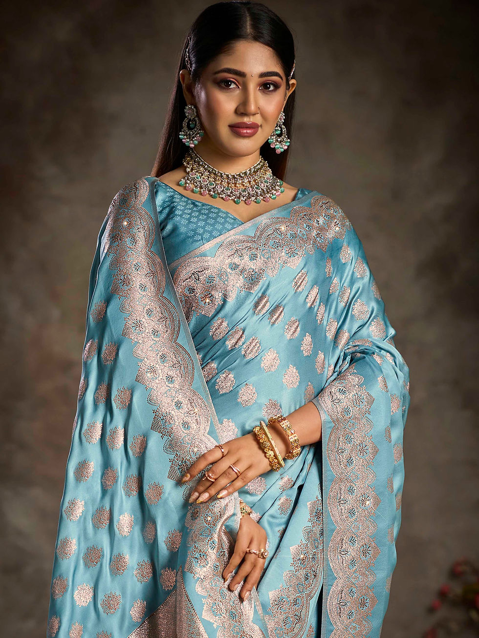 Blue Designer Sari, Bridal Sarees, Party Wear, Banarasi Saree, Net, Lehenga, Printed, Half Sarees, Chikankari, Georgette,
