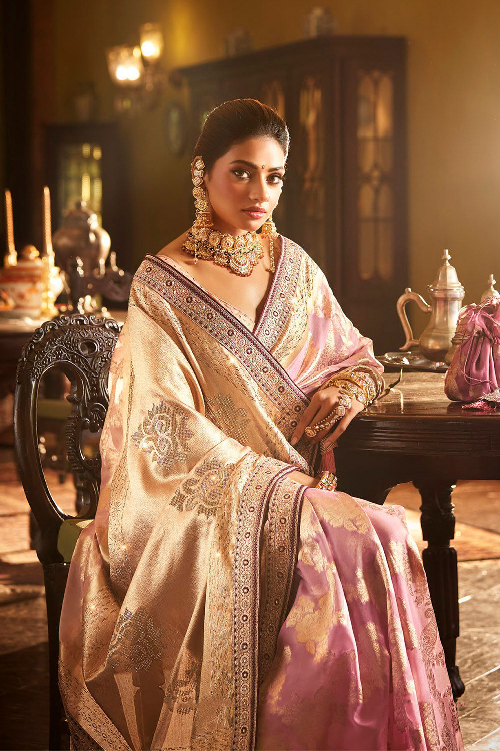 Bridal Sarees, Party Wear, Bollywood, Kanjivaram Saree, Net, Lehenga, Printed, Half Sarees, Chikankari, Bandhani, Georgette,