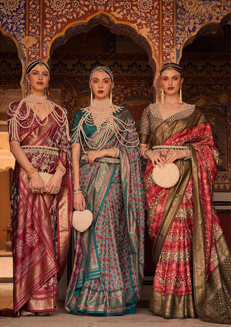 Thumbnail: Bridal Sarees, Party Wear, Bollywood, Kanjivaram Saree, Net, Lehenga, Printed, Half Sarees, Chikankari, Bandhani, Georgette,