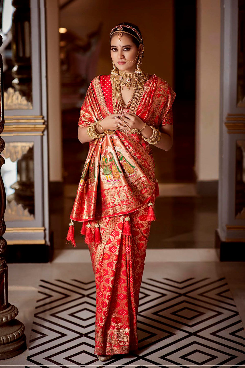 Bridal Sarees, Party Wear, Bollywood, Kanjivaram Saree, Net, Lehenga, Printed, Half Sarees, Chikankari, Bandhani, Georgette,