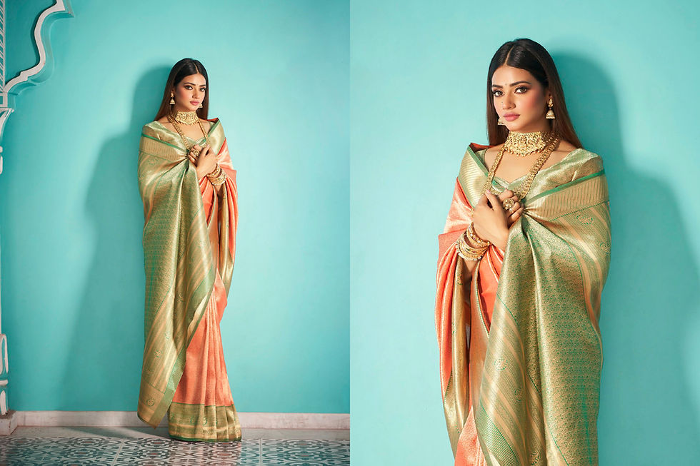 Thumbnail: Bridal Kanjivaram Silk Saree, Latest Kanjivaram Silk Saree, Traditional Kanjivarm Saree, Designer Kanjivaram Silk Saree