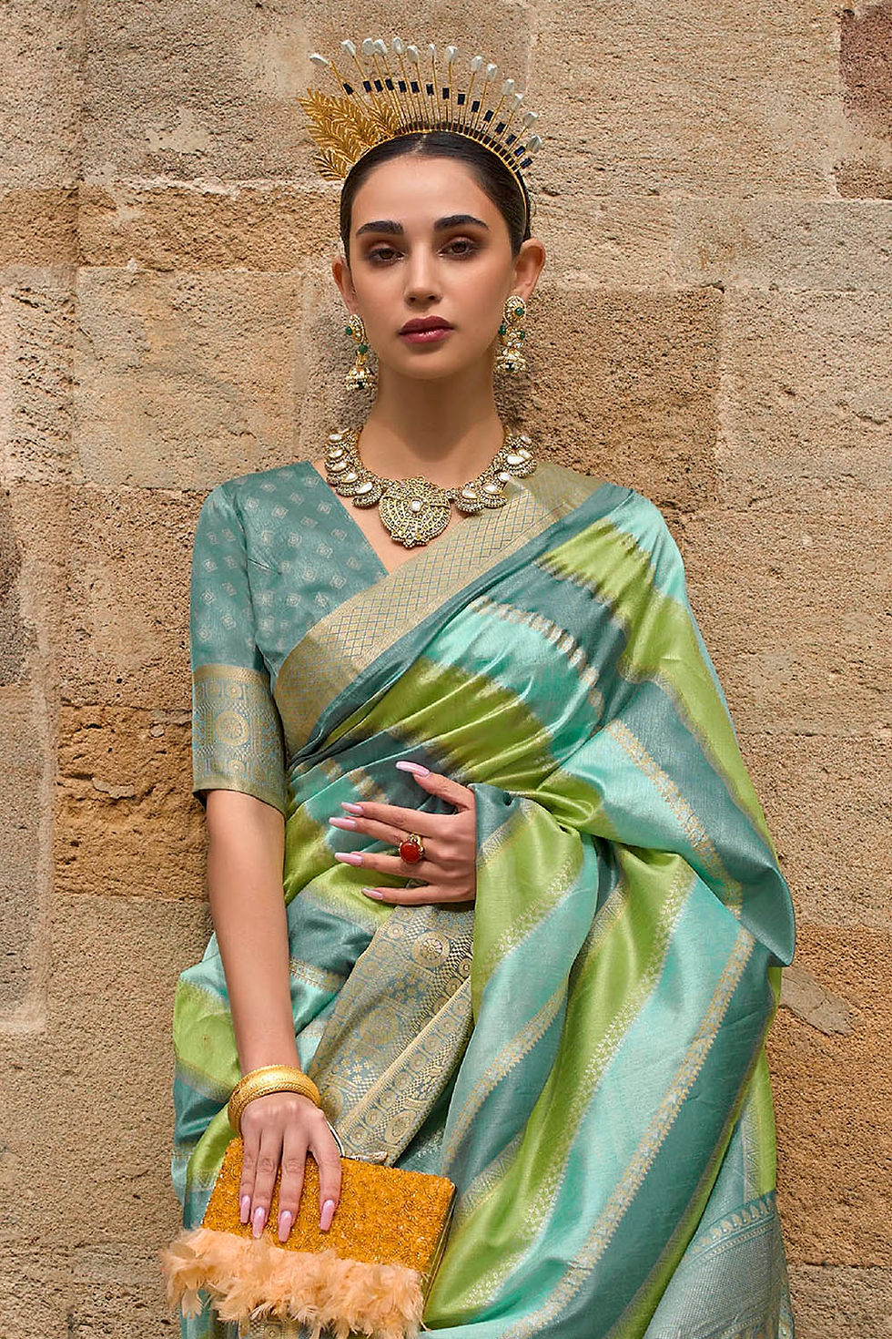 Thumbnail: Bridal Sarees, Party Wear, Bollywood, Kanjivaram Saree, Net, Lehenga, Printed, Half Sarees, Chikankari, Bandhani, Georgette,