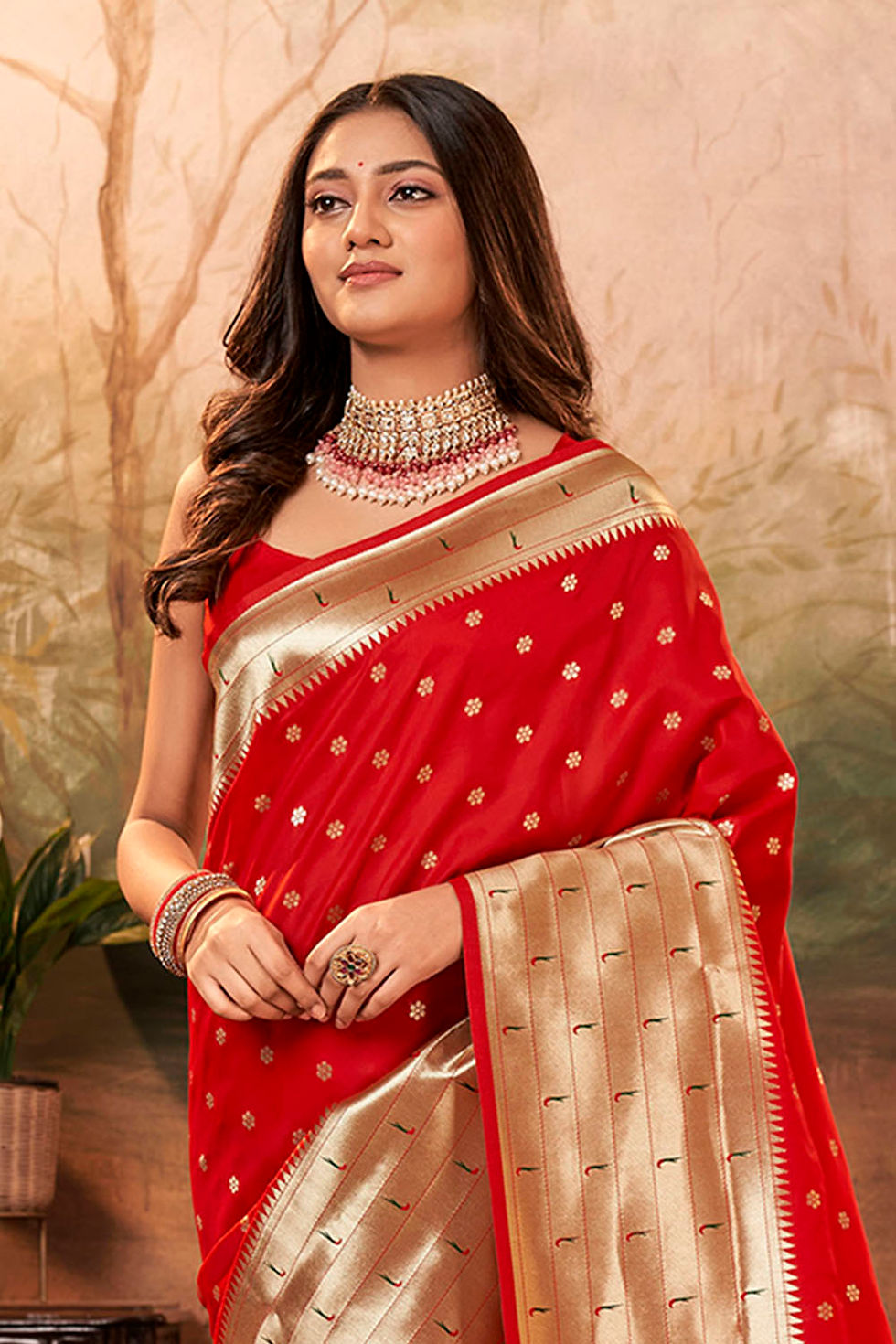 Thumbnail: Bridal Sarees, Party Wear, Bollywood, Kanjivaram Saree, Net, Lehenga, Printed, Half Sarees, Chikankari, Bandhani, Georgette,