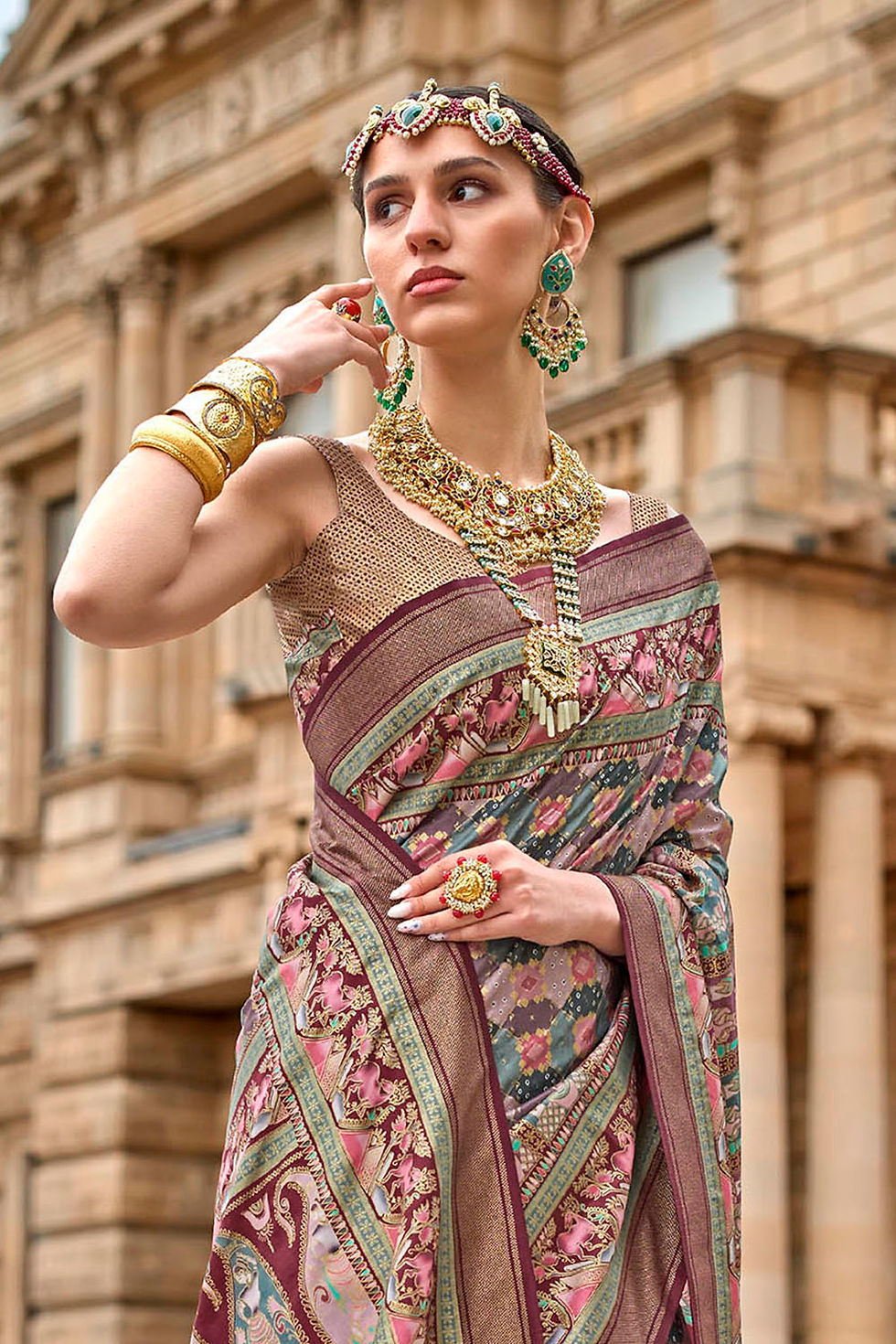 Bridal Sarees, Party Wear, Bollywood, Kanjivaram Saree, Net, Lehenga, Printed, Half Sarees, Chikankari, Bandhani, Georgette,