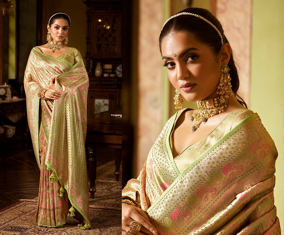 Thumbnail: Bridal Kanjivaram Silk Saree, Latest Kanjivaram Silk Saree, Traditional Kanjivarm Saree, Designer Kanjivaram Silk Saree