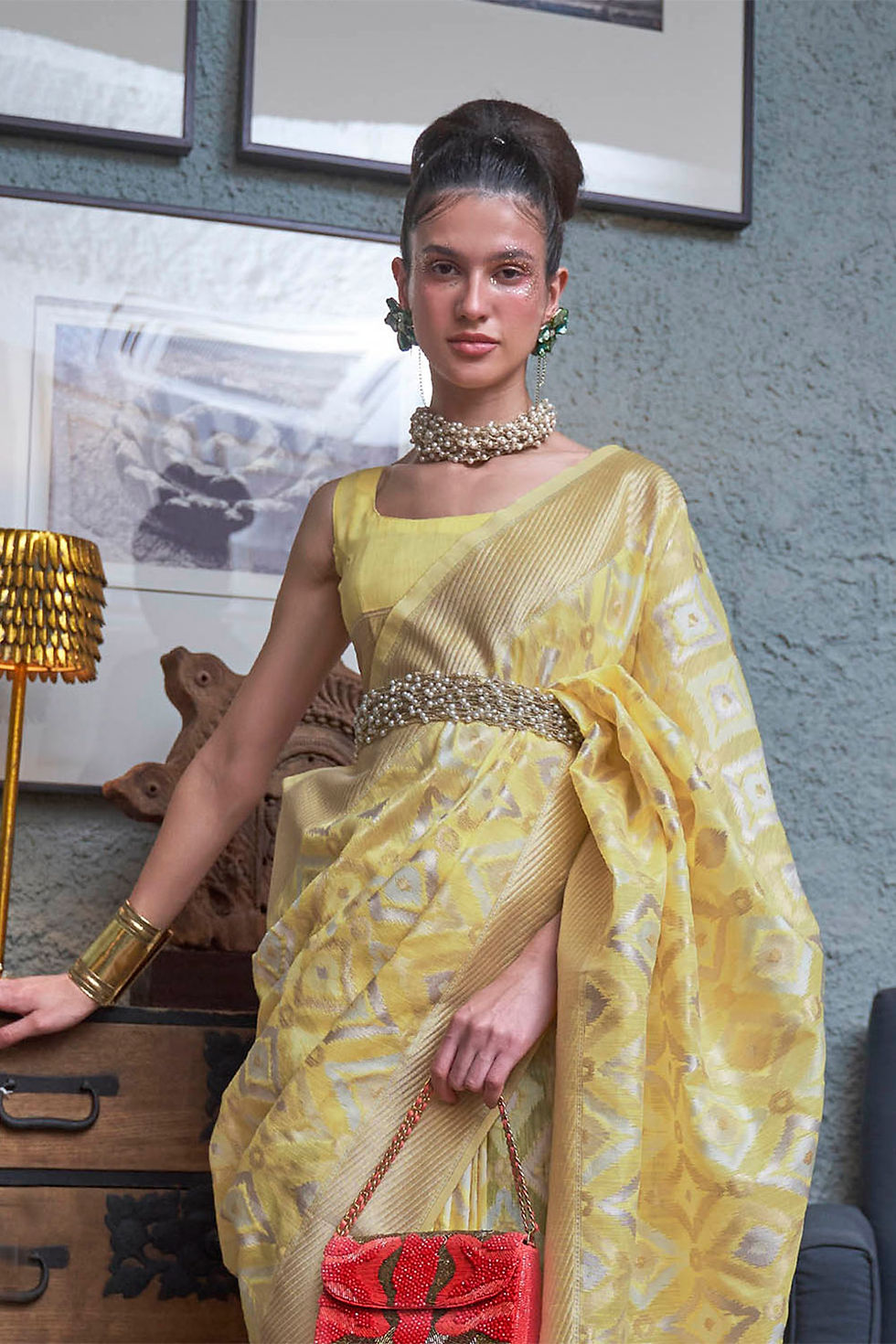 Thumbnail: Bridal Sarees, Party Wear, Bollywood, Kanjivaram Saree, Net, Lehenga, Printed, Half Sarees, Chikankari, Bandhani, Georgette,