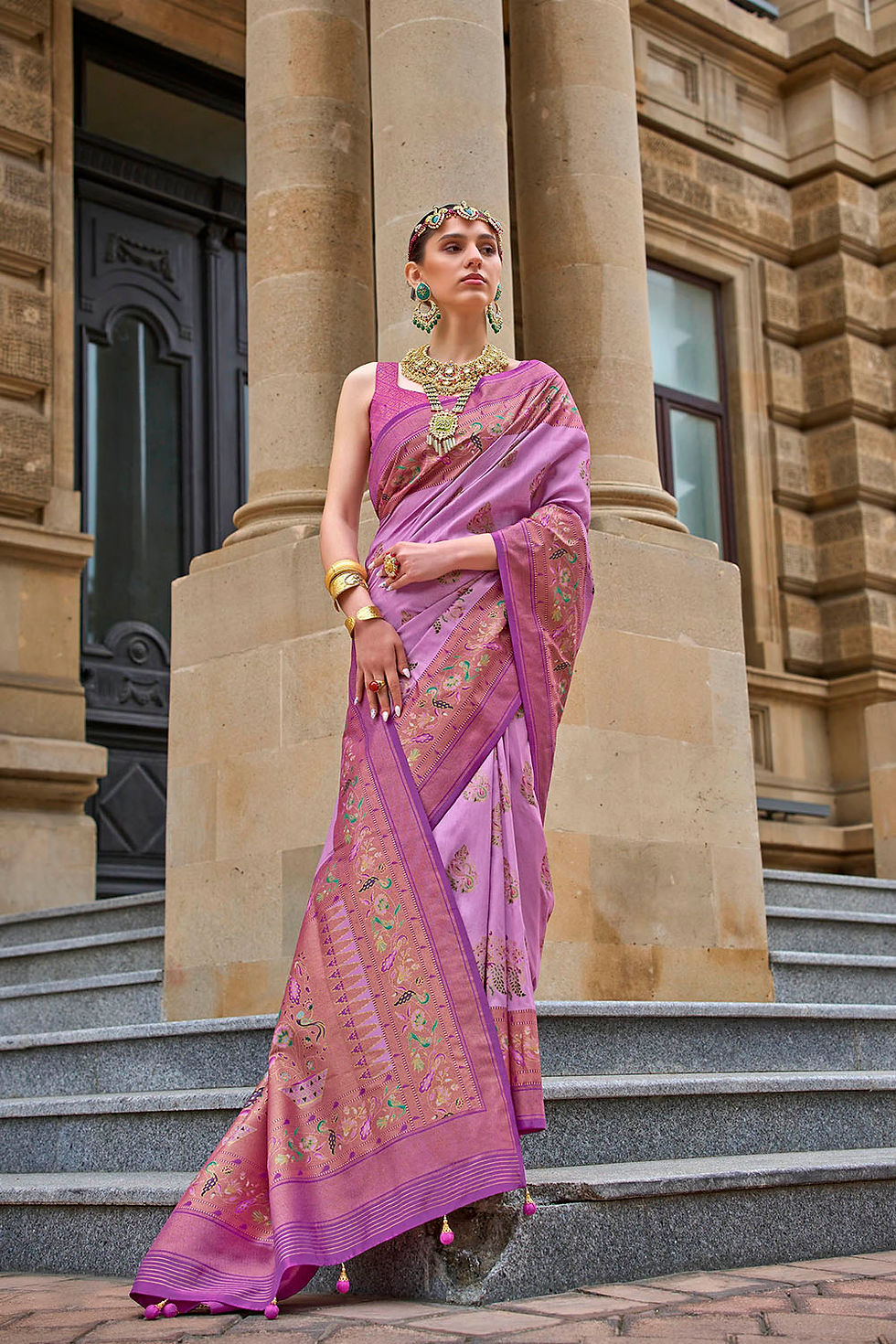 Thumbnail: Bridal Sarees, Party Wear, Bollywood, Kanjivaram Saree, Net, Lehenga, Printed, Half Sarees, Chikankari, Bandhani, Georgette,