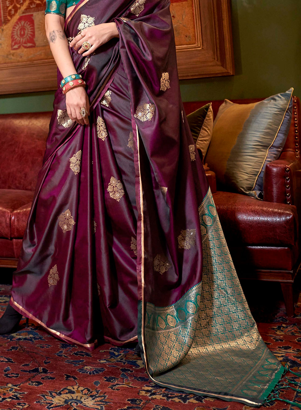 Thumbnail: Bridal Sarees, Party Wear, Bollywood, Kanjivaram Saree, Net, Lehenga, Printed, Half Sarees, Chikankari, Bandhani, Georgette,
