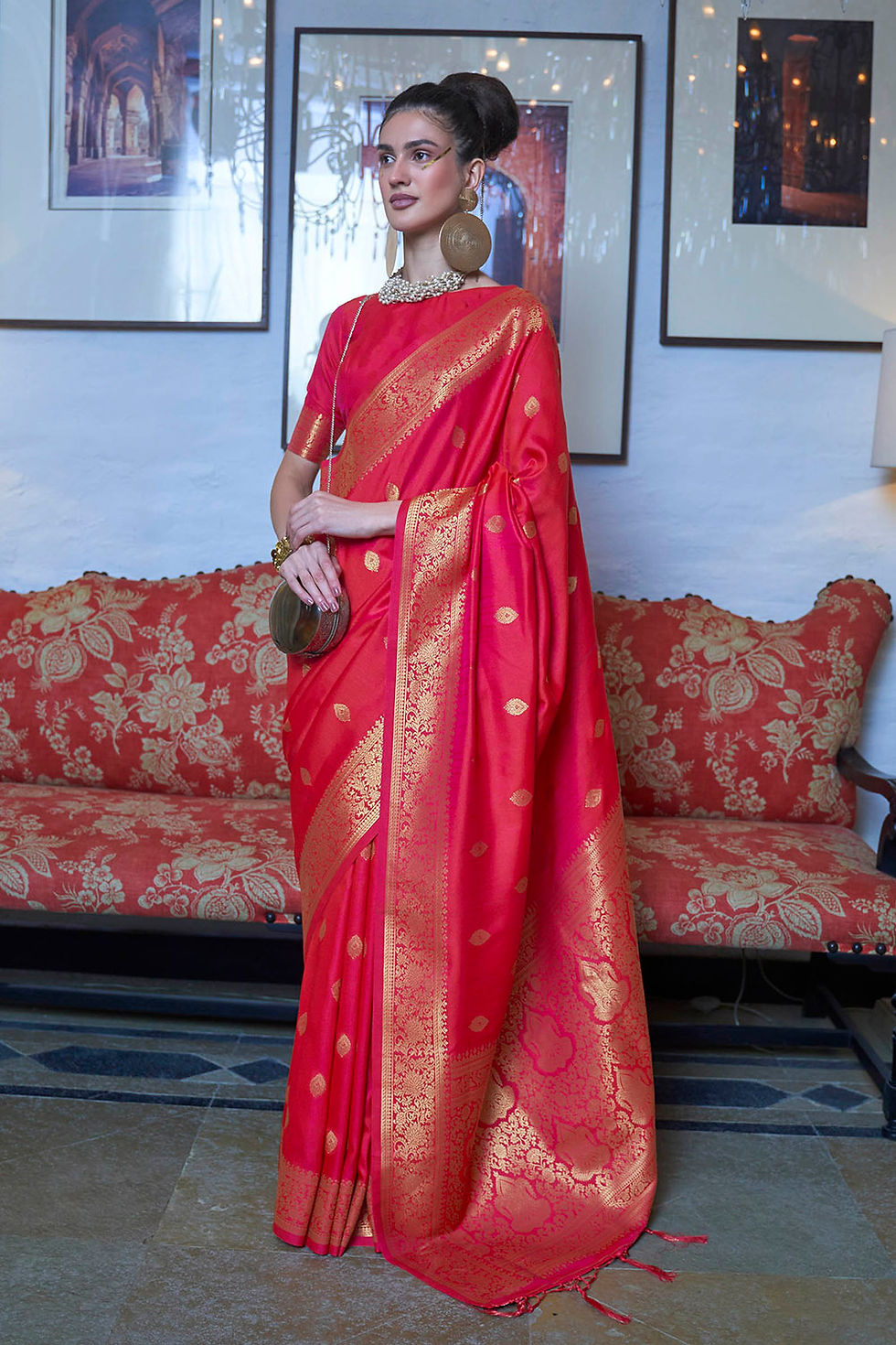 Bridal Sarees, Party Wear, Bollywood, Kanjivaram Saree, Net, Lehenga, Printed, Half Sarees, Chikankari, Bandhani, Georgette,