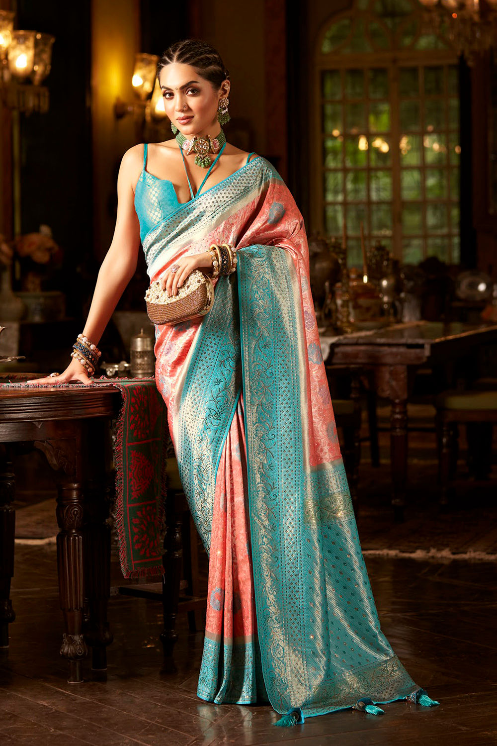 Bridal Sarees, Party Wear, Bollywood, Kanjivaram Saree, Net, Lehenga, Printed, Half Sarees, Chikankari, Bandhani, Georgette,