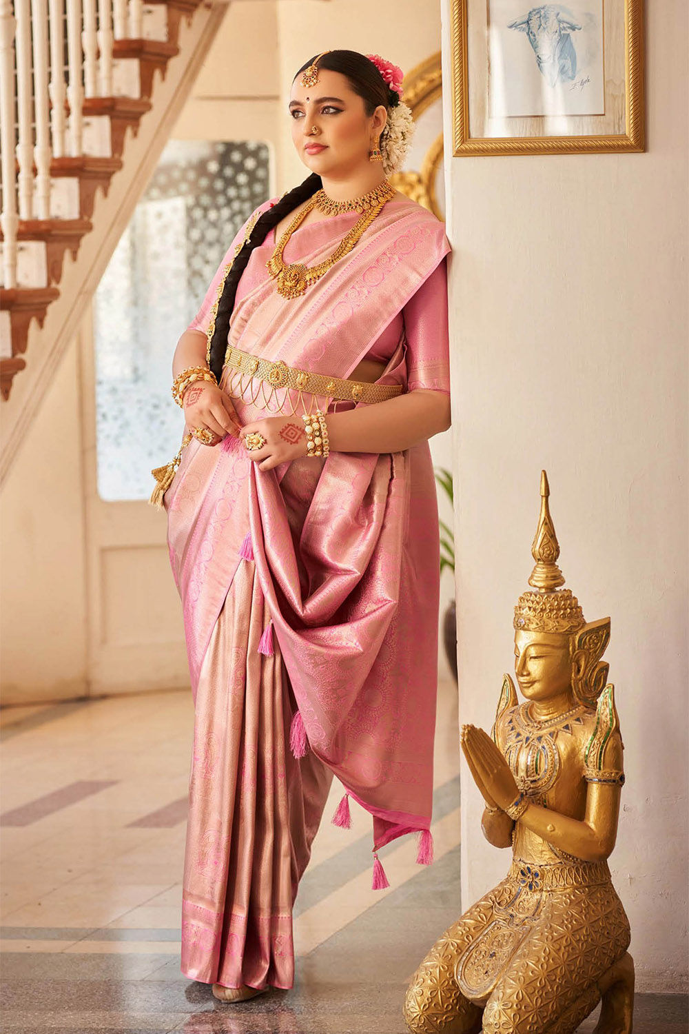 Bridal Sarees, Party Wear, Bollywood, Kanjivaram Saree, Net, Lehenga, Printed, Half Sarees, Chikankari, Bandhani, Georgette,