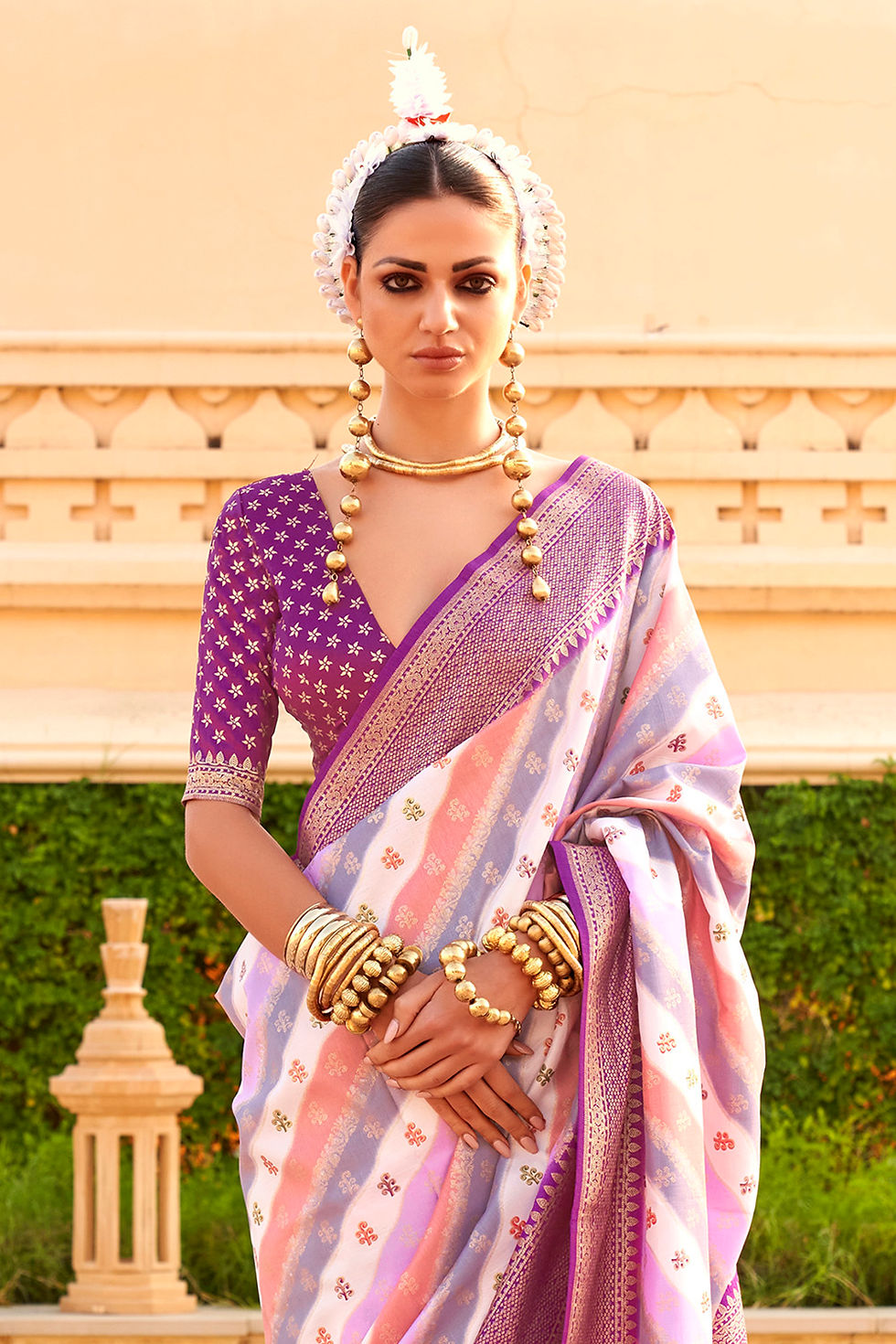 Thumbnail: Bridal Sarees, Party Wear, Bollywood, Kanjivaram Saree, Net, Lehenga, Printed, Half Sarees, Chikankari, Bandhani, Georgette,