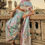 Thumbnail: Pink and Blue Pastels Banarasi Rangkaat Design Woven Silk Saree for Woman