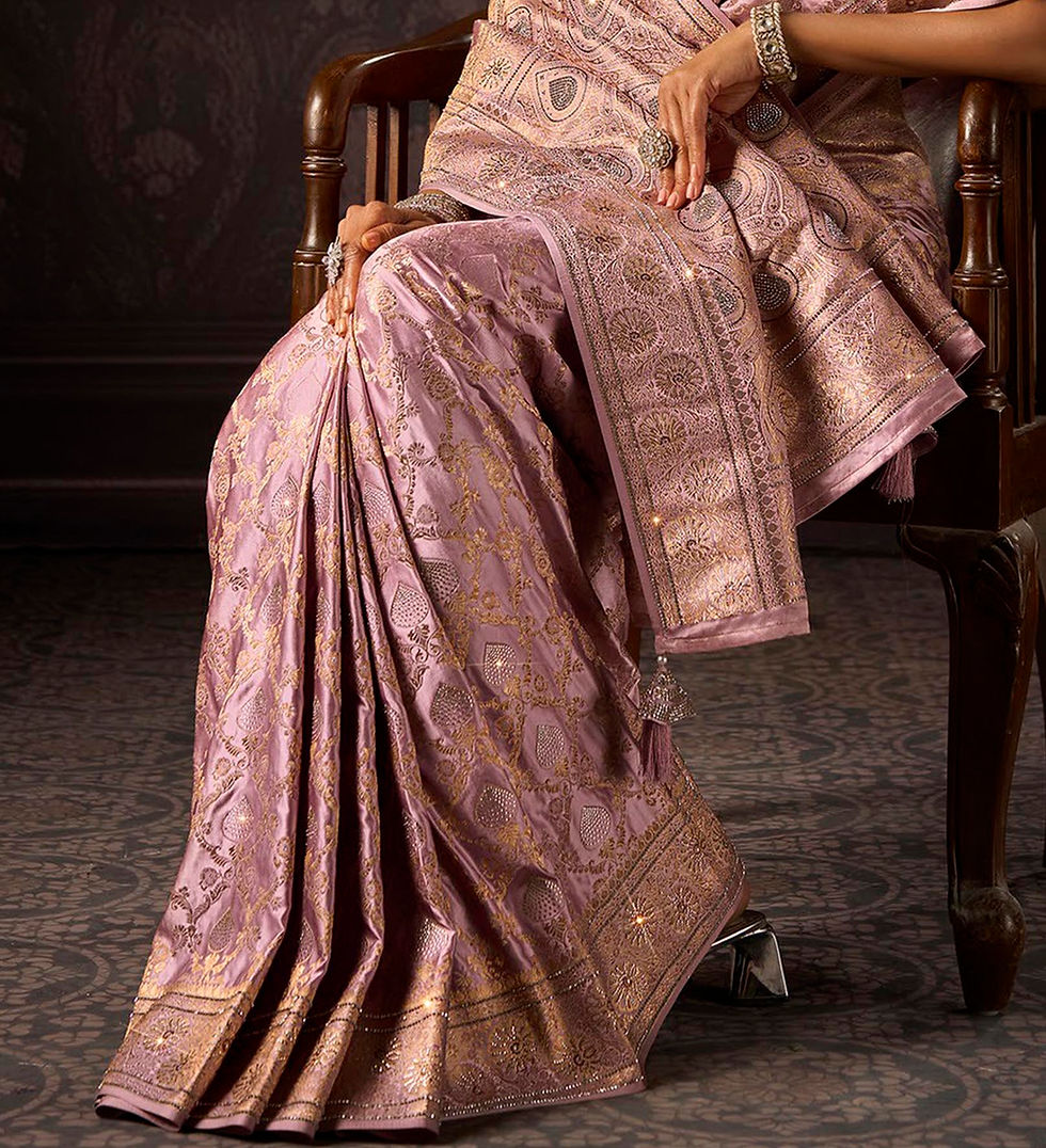 Thumbnail: Pink Sari, Bridal Sarees, Party Wear, Banarasi Saree, Net, Lehenga, Printed, Half Sarees, Chikankari, Bandhani, Georgette,