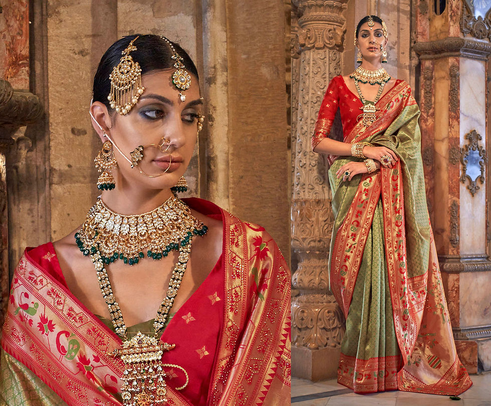 Thumbnail: Bridal Sarees, Party Wear, Bollywood, Kanjivaram Saree, Net, Lehenga, Printed, Half Sarees, Chikankari, Bandhani, Georgette,