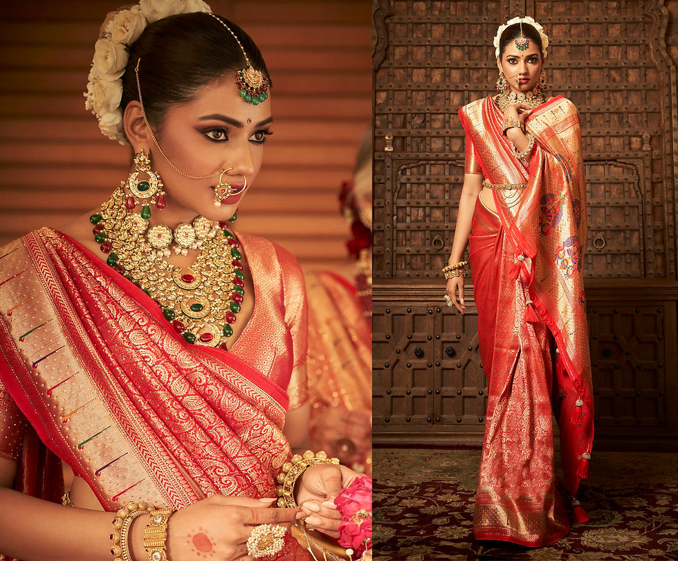 Thumbnail: Bridal Sarees, Party Wear, Bollywood, Kanjivaram Saree, Net, Lehenga, Printed, Half Sarees, Chikankari, Bandhani, Georgette,