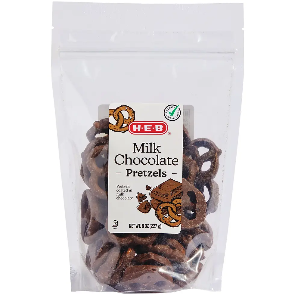 H‑E‑B Milk Chocolate-Covered Pretzels 8 oz