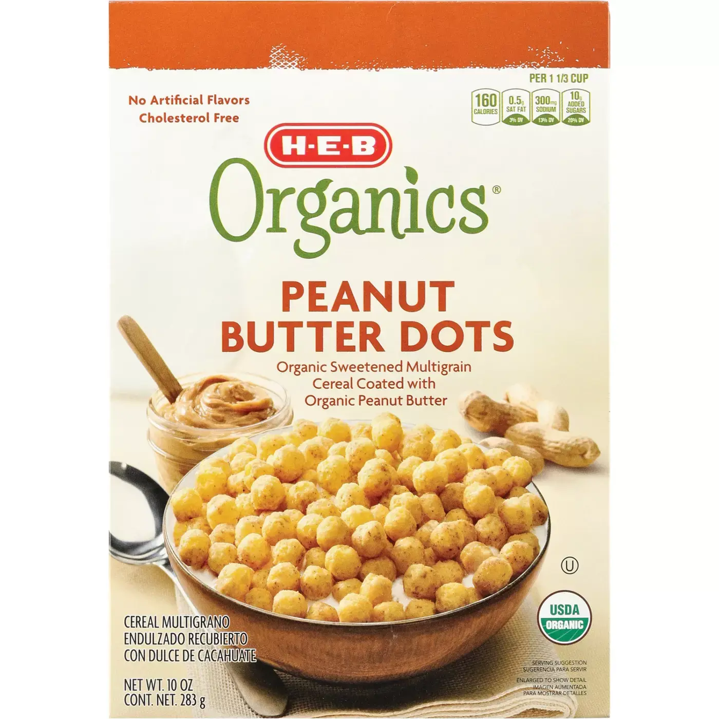 H‑E‑B Organics Peanut Butter Dots Cereal 10 oz