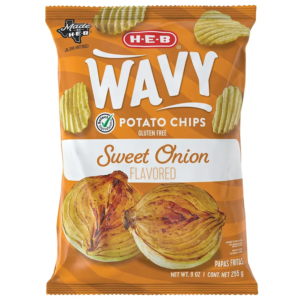 H‑E‑B Wavy Potato Chips - Sweet Onion 9 oz